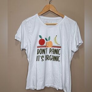 Pact Dont Panic Its Organic Tee Tshirt Fruit Shirt. Farm Fresh Local. Large